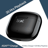 Boat Airdopes Beat Earphones | 13mm Drivers | Black