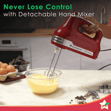 Wonderchef Crimson Revo Stand Mixer | 5 Speed Settings | Rotating Head Technology | 4.5L Stainless Steel Bowl | 300 Watt | Red