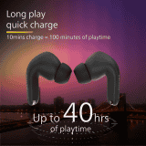 Philips In-Ear Earbuds | True Wireless | 40H | Black | TAT1269BK