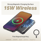 boAt EnergyShroom PB331 Powerbank | 10000mAh Magnetic Wireless 15W Wireless & 22.5W Wired Charging | Ash Black