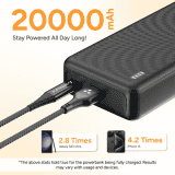 Ambrane Xtreme 20K Power Bank | 20000mAh | Black