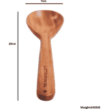 The Indus Valley Neem Wooden Oval Stir Spatula | 29cm | Wooden Serving Spoon