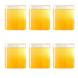 Borosil Vision Small Squat Glass Set | Set of 6 | Transparent