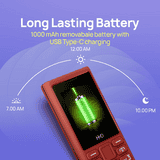 HMD 102 4G | Type C Fast Charging | Rear Camera | Red