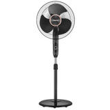 Impex BLDC Pedestal Fan | 400 mm | Black | eN Booster PF HS Black