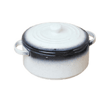 Vola Prisma Fine Porcelain Round Casserole Set with Lids | 14 cm | Ash Grey