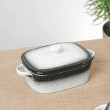 Vola Prisma Fine Porcelain Rectangle Casserole | 14 cm | Ash Grey