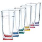 Luminarc Sterling Rainbow Assorted Glass Tumbler | 30 cl | Set of 6