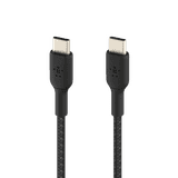 Belkin USB-C to USB-C Braided 3.3 Feet 1 Meter Fast charging Type C Cable | 60W | White
