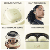 Boat Airdopes 213 Wireless Bluetooth Earbuds | 50H Battery | ENx Tech | Beast Mode | ASAP Charge | Sandstone