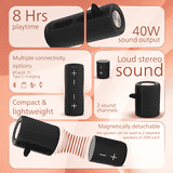 Philips Wireless Bluetooth Speaker | 40W | 52mm Driver | Deep Black | TAS4400BK/94