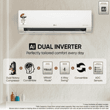 LG Split AC | 1.5 Ton | 5 Star | Dual Inverter Compressor | USNQ19ENZE3