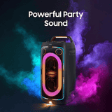 Samsung Bluetooth Party Sound Tower | with in-Built Battery | 160 W | Party Lights | USB Input | Splashproof IPX4 | Black | MX-ST40F/XL