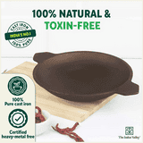 The Indus Valley Super smooth Cast Iron Appam Pan | 8.7 inch Appachatty | 0.5 L capacity | 22 cm diameter | KC FE AP 004