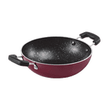 Milton Pro cook Granito Aluminium Kadhai | Soft Touch Bakelite Handles | 18 cm | Non-Induction | Deep Kadai