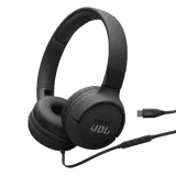 JBL Tune 520 C Wired On Ear Headphones | Black | JBLT520CBLK