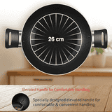 Tefal Day by Day Non-Stick Kadhai with lid | 26 CM