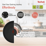 Tefal Day by Day Non-Stick Kadhai with lid | 26 CM