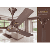 V-Guard GLADO PRIME 400 | ELEGANCE BROWN MATTE 1200 mm Silent Operation 3 Blade Ceiling Fan | Brown