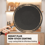 Tefal Simply Chef 30 cm Flat Tawa | Resist Plus Non-Stick Coating | Red