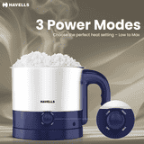 Havells Steamor Multicook Kettle | 1.2 L | Food Grade Body with Cool Touch Handle | Multicolor