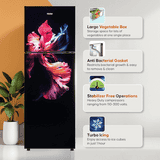 Haier Frost Free Double Door Refrigerator | 240L | 2 Star | Wave Glass | HRF-2902EWGA-P