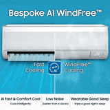 Samsung Bespoke AI WindFree Inverter Smart Split AC | 1.5 Ton | 3 Star | Digital Inverter | White | 2026 Model | AR60H18D1PWNNA