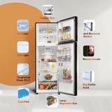 Haier Frost Free Double Door Refrigerator | 240L | 2 Star | Wave Glass | HRF-2902EWGA-P