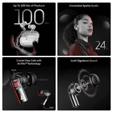 Boat Airdopes Ultra Pro Bluetooth Earbuds with mic | TWS Wireless Earphones | Zinc White