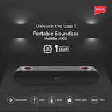 Impex Portable M1012 MusikBar M1012 | Portable Bluetooth Soundbar with LED Light Function | Black