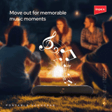 Impex Portable M1012 MusikBar M1012 | Portable Bluetooth Soundbar with LED Light Function | Black