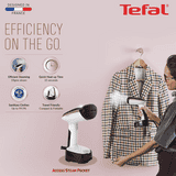 Tefal Access Steam Pocket Garment Steamer | Lightweight | Black | White | Rose Gold
