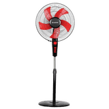 Castor IBELL Tornado 5 Leaf Pedestal Fan | 406 mm | Red and Black