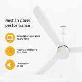 Atomberg Renesa Prime  BLDC Ceiling Fan with Remote | 1200mm | 5 Star | Gloss White
