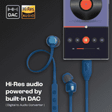 JBL Tune 310 Wired in Ear Headphones with Microphone | USB Type C | Blue | JBLT310CBLU