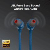 JBL Tune 310 Wired in Ear Headphones with Microphone | USB Type C | Blue | JBLT310CBLU