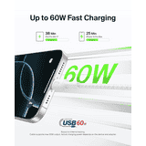 Belkin Braided Cable BoostCharge Pro | Fast Charging Cable | Type C Charger | White | CAB024FQ1MWH