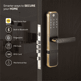 Yale Zuri Smart Door Lock | Fingerprint | PIN | RFID | Manual Key | Bluetooth Digital Smart Lock with Yale Home App Access | 3 Year Warranty | Antique Bronze