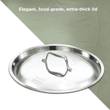 Hawkins Futura Pro Nonstick Frying Pan | 22 cm | Stainless Steel Lid | Black | PNF22S