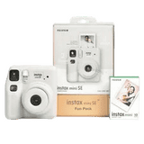 Fujifilm Instax Mini SE Fun Pack Instant Camera | Grey