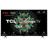 TCL QD-Mini LED 4K Ultra HD Smart Google TV | 189 cm (75 inch) | Black | 75C6K