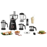 Bosch PureMixx Mixer Grinder Food Processor | 800 Watt | 5 Jars | Black | MP8515A1KI