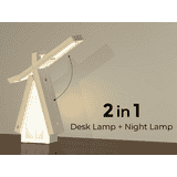 iGear FlexGlow 2-in-1 LED Desk and Night Lamp | Type-C Charging | Modern Minimalist Look | White