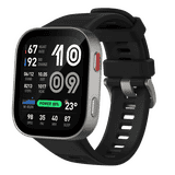 Amazfit Bip Max Smartwatch | 2.07" AMOLED Display | Fitness Tracker | Bluetooth | Silver & Black