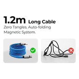 iGear Magneon Magnetic Fast Charging Cable | USB-C Cable to USB C Cable | 240W | Blue