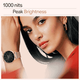 Boat Chrome Iris Fashion Round Smart Watch | 1.32" AMOLED Display | 1000 Nits | Metal Gold