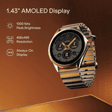 Boat Ultima Aeris 1.43" AMOLED Display Round Smart Watch | Bluetooth Calling | Active Black