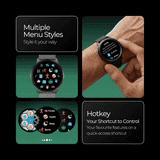 Fastrack Jupiter R3 Smart Watch | Round Display | Gun black & Grey
