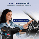 Portronics Auto 10 Plus Car Charger With Bluetooth Calling | 30W Type-C PD | 18W USB | Black | POR 2434