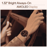 Boat Chrome Iris Fashion Round Smart Watch | 1.32" AMOLED Display | 1000 Nits | Metal Gold